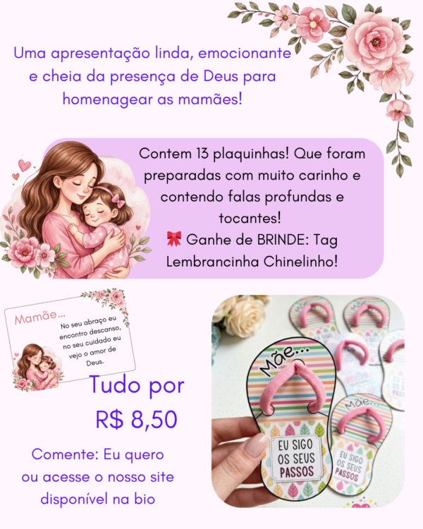 Plaquinhas dia das mães